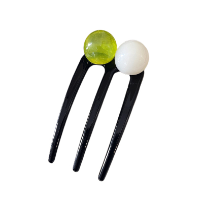 特精致~盘发三齿珠珠发簪