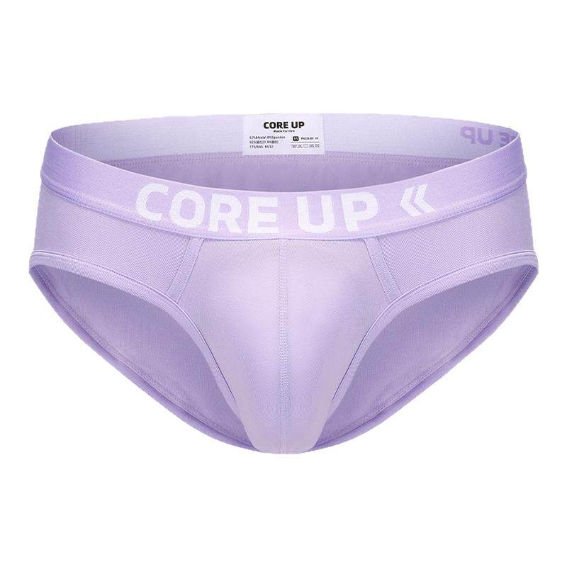 COREUP 性感男士三角内裤莫代尔高弹透气U凸大囊袋运动白色 1301