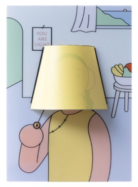 若奈插画海报可亮灯挂画灯