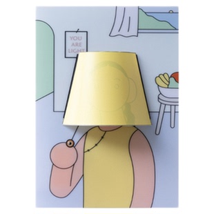 若奈挂画 Posterlight 卡通插画海报壁灯充电款客厅氛围感装饰画