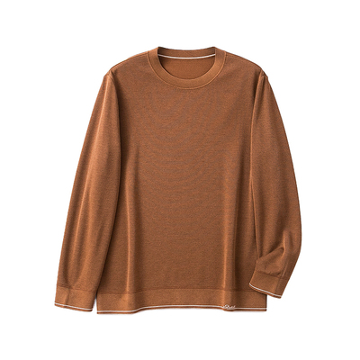 奥米图羊毛针织套头毛衣打底衫