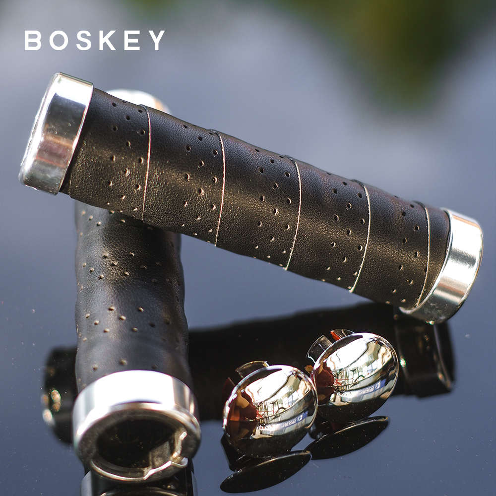 Kivi 超细纤维皮质自行车把套  城市休闲通勤复古可锁把套 棕蜜色