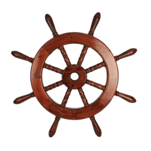 实木方向舵地中海装饰美式乡村装饰舵手欧式家居风水船舵墙上壁挂
