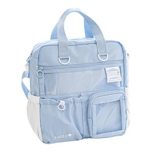 RosyPosy柔设补习袋文件袋小学生初中生专用多功能大容量书包痛包笔记本电脑包便携拉链补习手提袋学生拎书袋