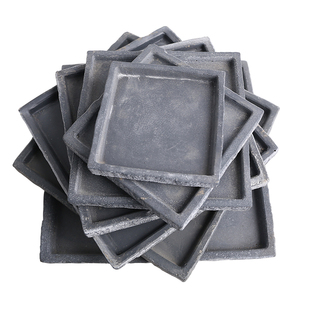 卫绿圆形创意个性花盘杯垫花盆托花托方形仿石头底盘底座花盆托盘