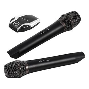 专业无线蓝牙麦克风舞台演出家庭电视KTV手机直播带声卡混响卡拉OK话筒双声道动圈U段一拖二套装家用全民K歌
