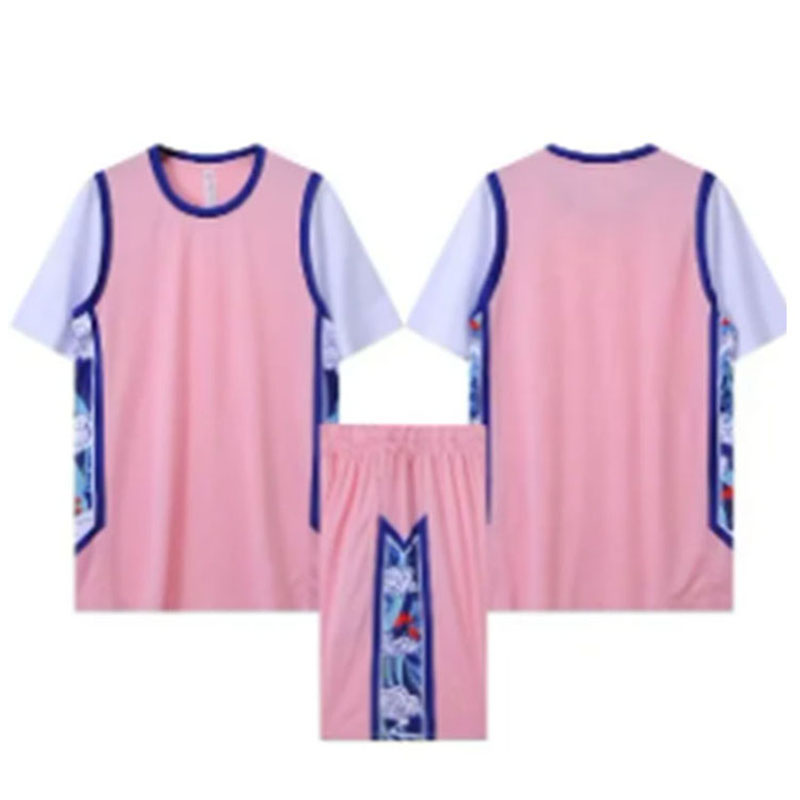 篮球服套装男女定制球衣假两件短袖班服学生运动比赛队服宽松韩版