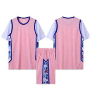 篮球服套装男女定制球衣假两件短袖班服学生运动比赛队服宽松韩版
