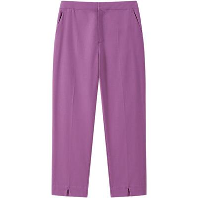 裤脚开叉LANDI高腰显瘦西装长裤