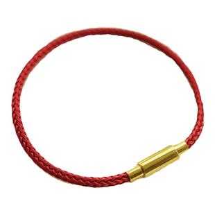 本命年超细1.5毫米红绳钢丝绳转运珠防水安全手绳男女可穿3d硬金