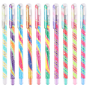 日本pentel派通闪光笔啫喱笔K110彩色蝴蝶笔手帐笔hybrid珠光金属色贺卡笔1.0中性笔松石绿