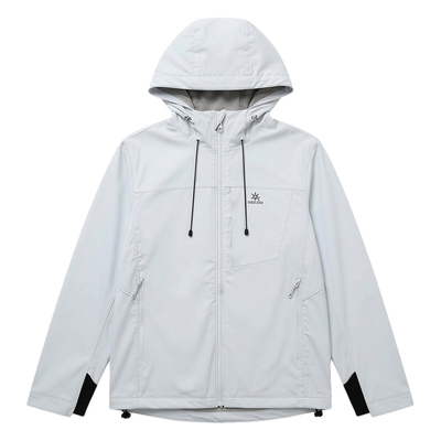 小太阳户外冲锋衣男女同款连帽夹克外套防风春秋长袖青年纯色刺绣