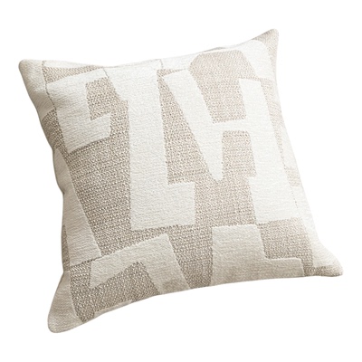 摩洛哥高端米咖色棉麻抱枕