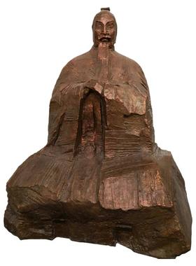 春秋五霸古代玻璃钢仿铜人物户外