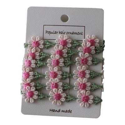 Cottontime 绣花新品 1.7cm童趣彩花刺绣花边浅彩花朵服饰装饰带