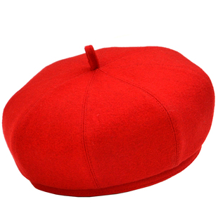 2025新款秋八角帽冬羊毛呢画家时尚帽中老年帽子无檐女士贝雷帽潮