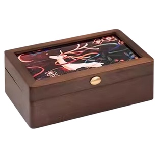 10克金条收纳盒马年生肖黄金收藏盒胡桃木玻璃盖存钱罐女孩高颜值