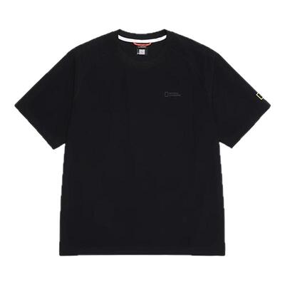 国家地理男女同款户外防晒凉感休闲基础款宽松短袖T恤上衣