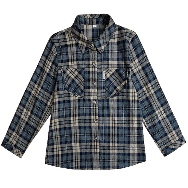 服装春秋中老年妈妈格子衬衣外套成衣格子衬衫上衣有领子衣服外衣
