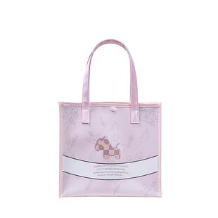 手提袋2025新款卡通可爱粉色手提包女生大容量防水便携袋时尚包袋