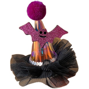 万圣节骷髅手爪边夹头饰少女哥特手骨小众个性大鬼爪玫瑰暗黑发夹