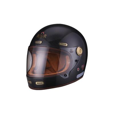 复古碳纤维全盔摩托车头盔