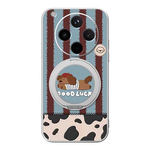 适用OPPOFindx8手机壳findx9pro新款findx7/6/5/3保护套OPPOA6Pro磁吸支架外壳防摔卡通可爱高级感条纹狗狗