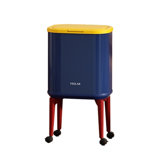 VEELAR高脚厨房专用垃圾桶免弯腰卫生桶家用大容量带轮可移动滑轮