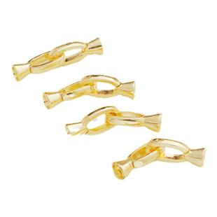 14K包金保色双头卡扣链接扣头珍珠扣子diy饰品配件手链项链收尾扣