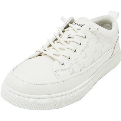 康莉潮流休闲鞋牛皮革男鞋2025新款春秋小白鞋厚底黑色板鞋真皮鞋