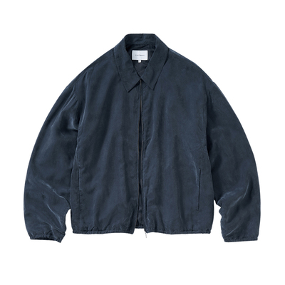 雾感铜氨丝混纺翻领夹克