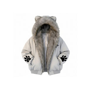 duke+dexter美式复古秋冬毛领座山雕加厚款棉服保暖户外运动棉服