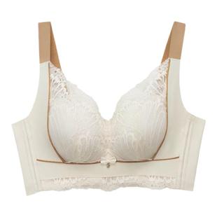 婵娟鸟8853云感杯内衣女无钢圈五排扣聚拢调整型收副乳防下垂文胸