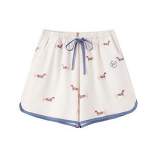BE纯棉睡裤女款夏季短裤可爱卡通裤子单件家居裤女士睡衣薄款春秋