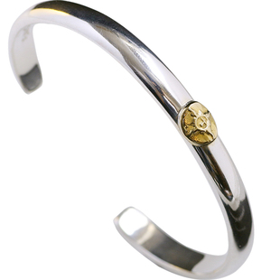 一休高桥吾郎风格纯手工制作First Arrow’s  925纯银点印台手镯