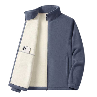 啄木鸟羊羔绒外套女秋冬加绒加厚2025新款爆款妈妈装休闲立领上衣