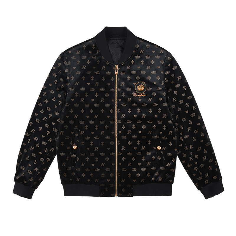 雷迪波尔印花灯芯绒棉衣棉服外套