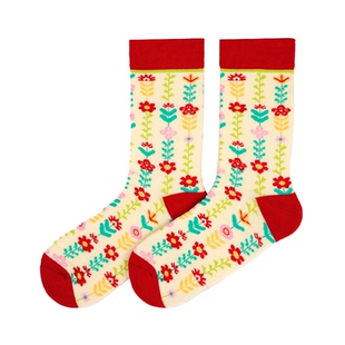 【新年好运袜】Walki踩点节日情绪中筒女袜大童袜-花巷时光走花路