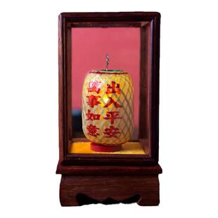 油纸灯笼宝盒礼盒1个装古典书桌面摆件竹编国风股票涨停财运礼品