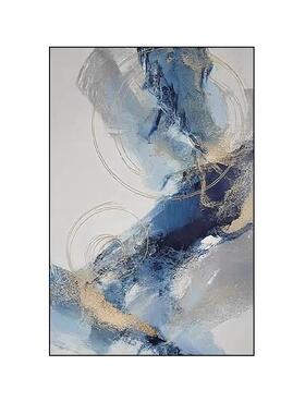 金箔轻奢抽象肌理装饰画芯酒店公寓画芯玄关背景墙喷绘油画布画芯