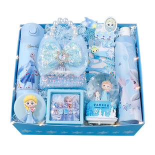 艾莎公主儿童套装礼盒冰雪奇缘女孩生日礼物装扮儿童过家家玩具