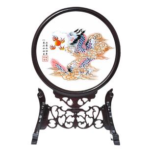 吉祥童子龙宝宝出生礼物定制生肖胎毛绣婴幼儿纪念品四海游龙2024