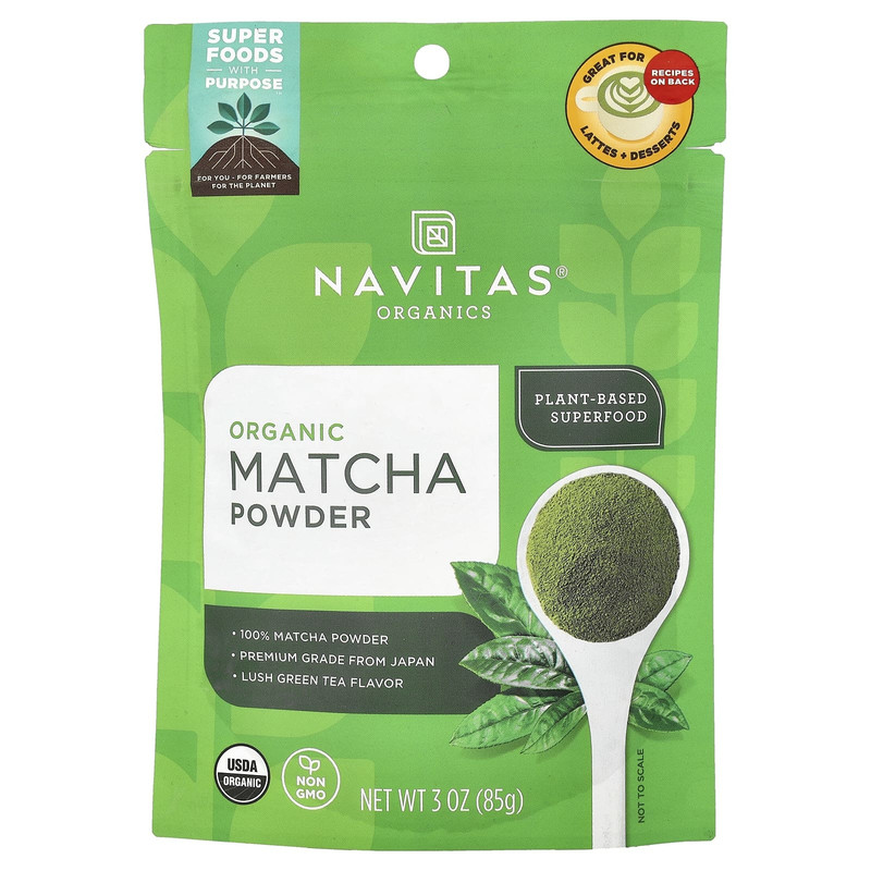 NavitasOrganics有机抹茶粉生酮饮食蛋糕甜点饮品香气浓郁抹茶蛋