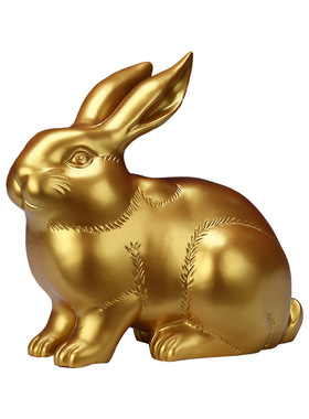 黄铜生肖兔摆件家居办公室