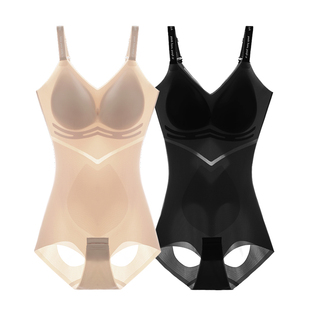 猫人塑身连体衣薄款透气产后塑形美体收腹束腰强力收小肚子瘦身衣