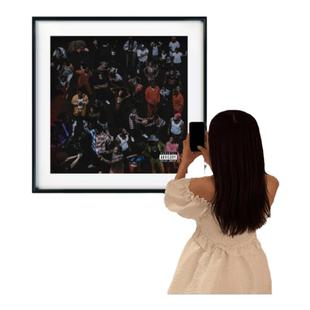 21savage周边装饰画卧室客厅说唱黑人专辑封面挂画高级感轻奢床头