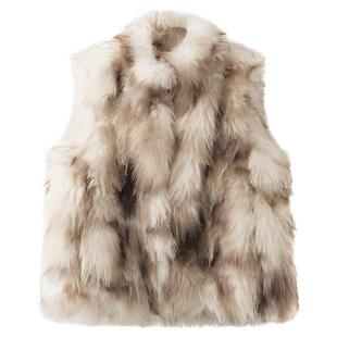 夕蒙2025新款冬季韩系巨好看绝美设计感独特流行小众毛绒马甲外套