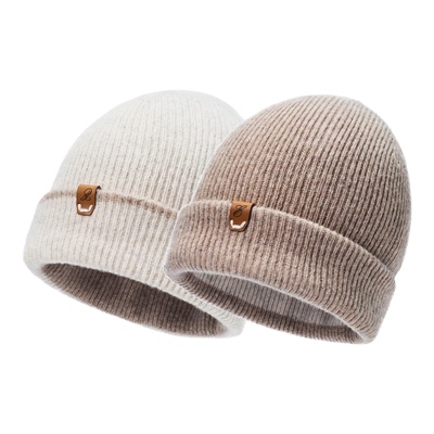 ELLE100%绵羊毛双面戴针织帽