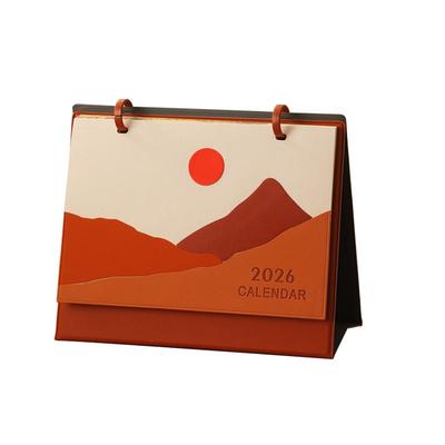 季左皮质台历定制2026年商务日历