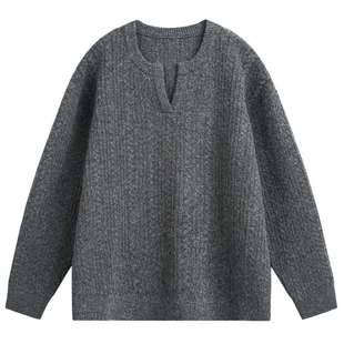 男士重磅毛衣男老钱冬装2025新款秋冬针织衫外套男装大码宽松上衣